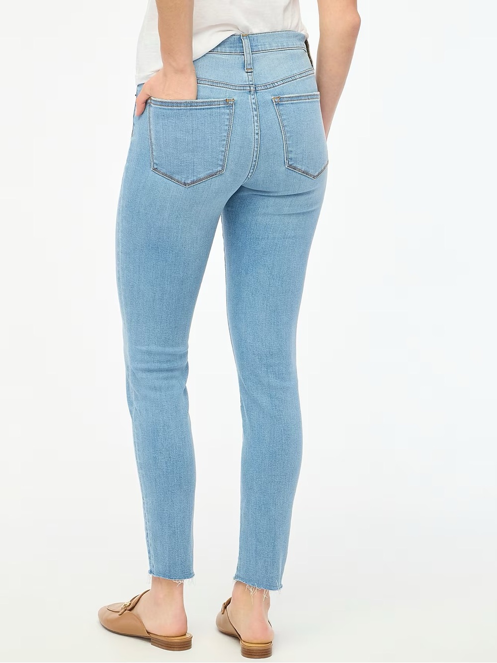 J. Crew 9” high rise skinny jeans size 27 light wash
